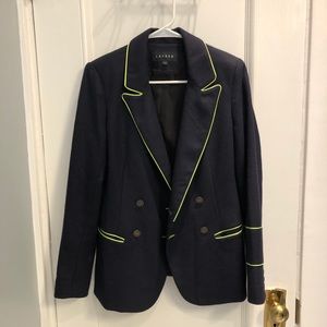 Laveer Navy and Neon Trim Blazer Size 6.